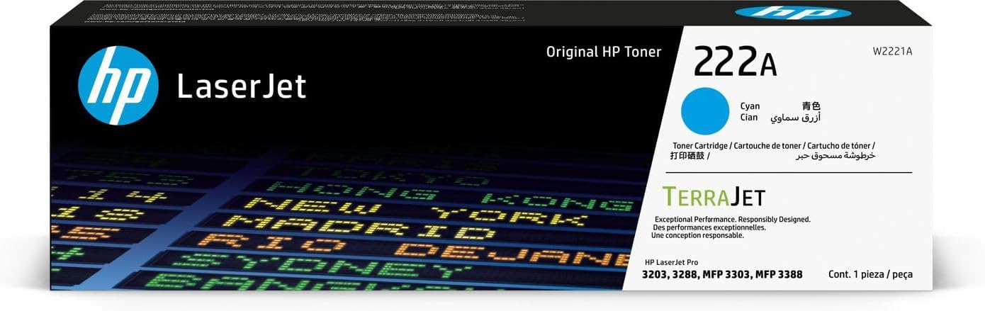 HP 222A Cyan – Cartouche de toner originale