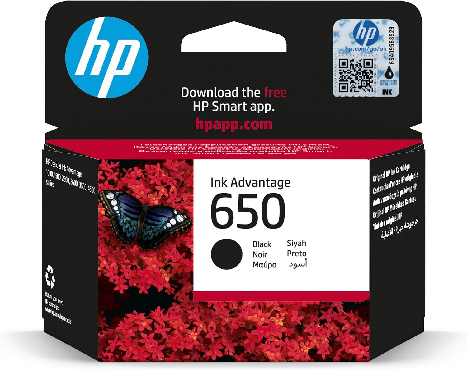 HP 650 Noir – Cartouche d'encre originale