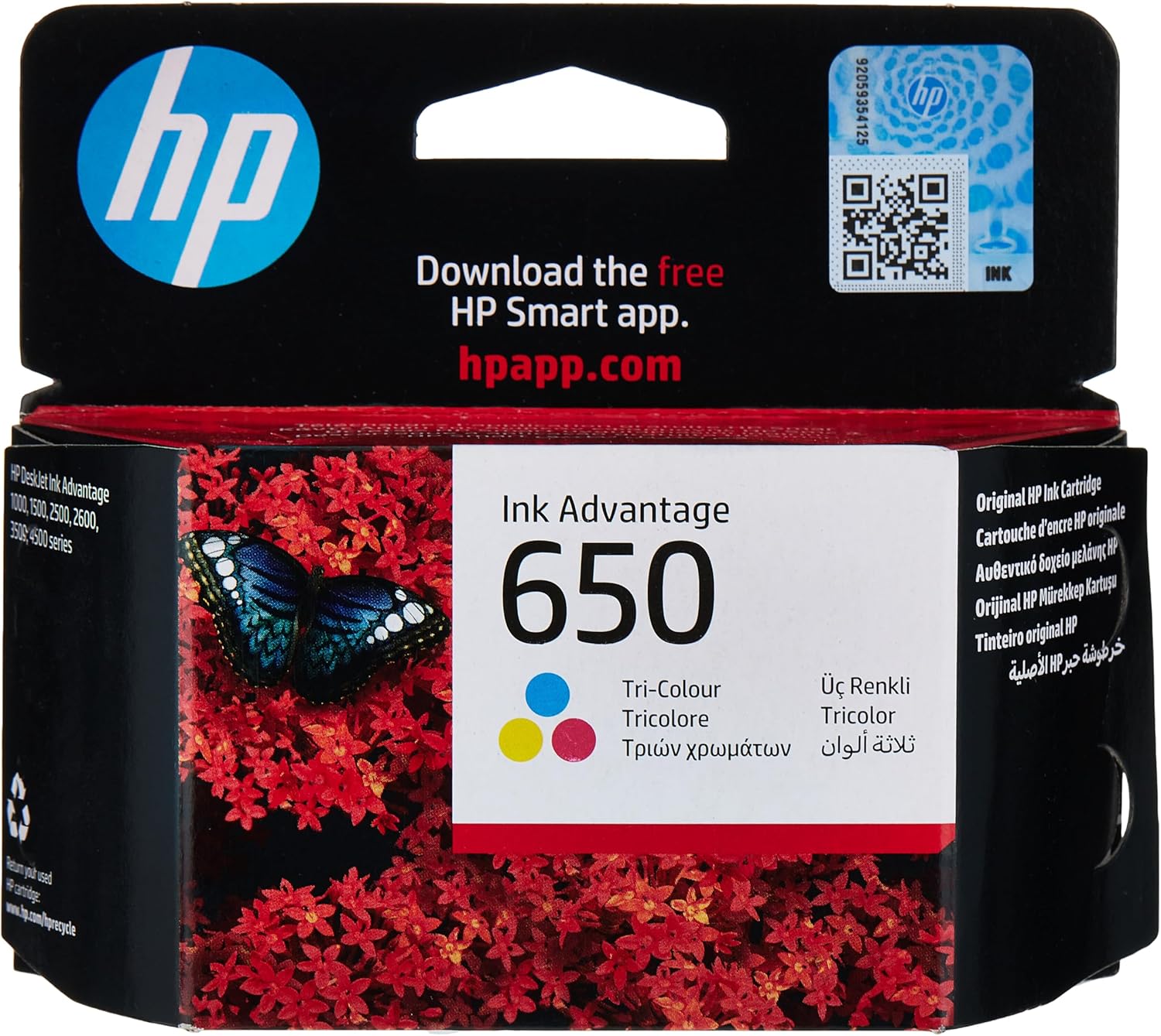 HP 650 Tri-color – Cartouche d'encre originale