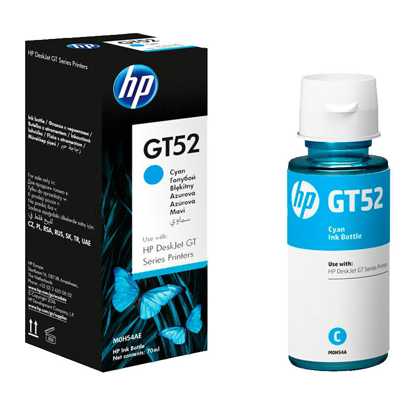 HP GT52 Cyan – Bouteille d'encre originale
