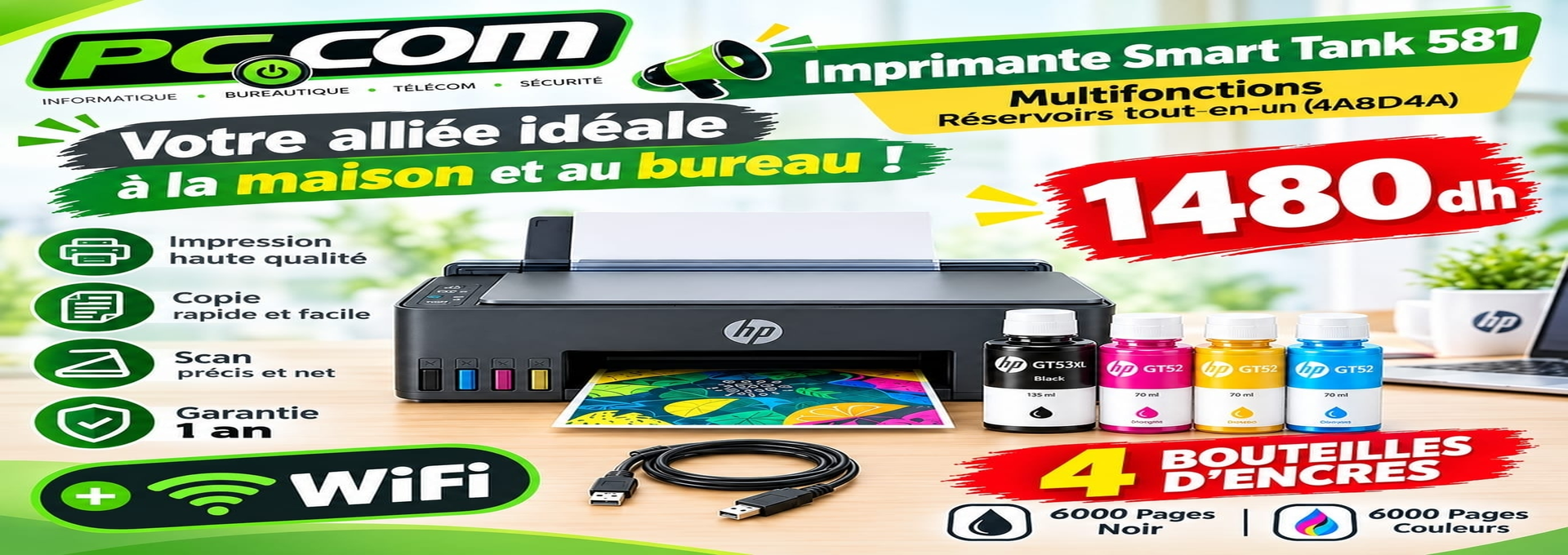 Imprimante à réservoirs rechargeables